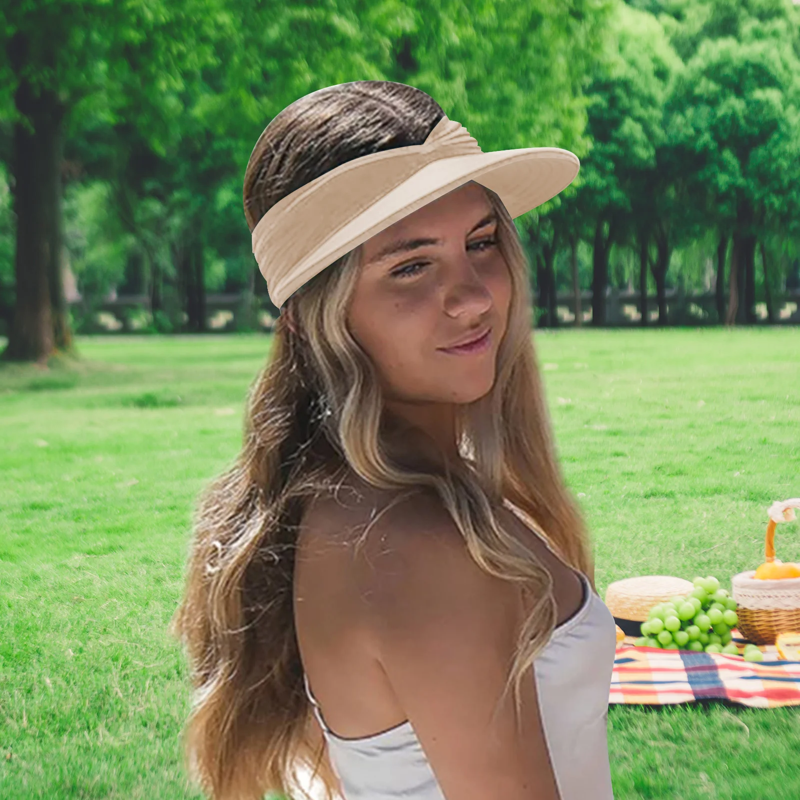 Empty Top Sun Cap Sun S For Women With No Headache Summer Hats For Women Girl UPF 50 UV Protective Beach Elastic Hollow Top