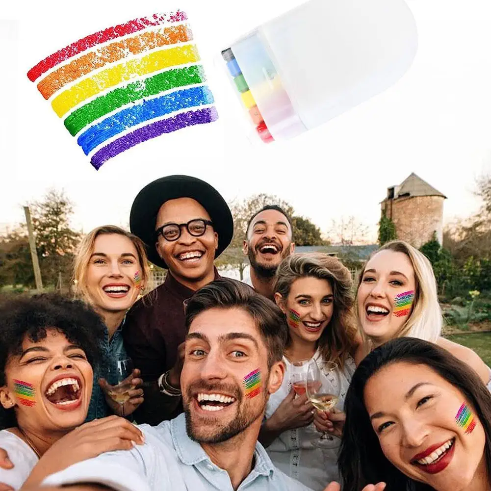 

Rainbow Face Body Paint Stick Painting Paste Washable Body Tattoo Colored Oil Pigment Pen Party Festival Makeup Cosmetic Paint