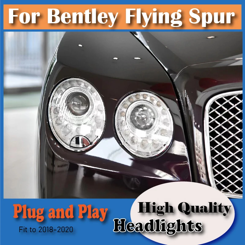Car Front Light For Bentley Flying Spur Headlight Auto Lamp Fit to 2013