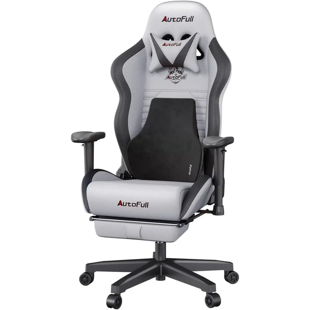 Gaming Chair Office Chair PC Chair with Ergonomics Lumbar Support, Racing Style PU Leather High Back Adjustable Swivel