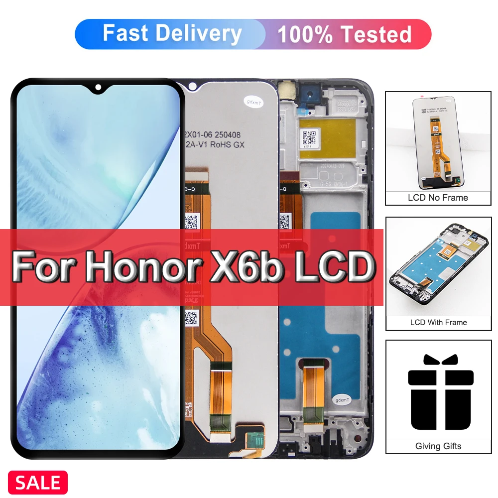 écran 6.56 Pouces Honor Écran LCD Complet Honor X6B JDY-LX - 6,56 Pouces - Avec Cadre Et Empreintes Digitales écran Tactile Honor X6B JDY-LX 6.56 Pouces Cadre Empreinte Digitale
