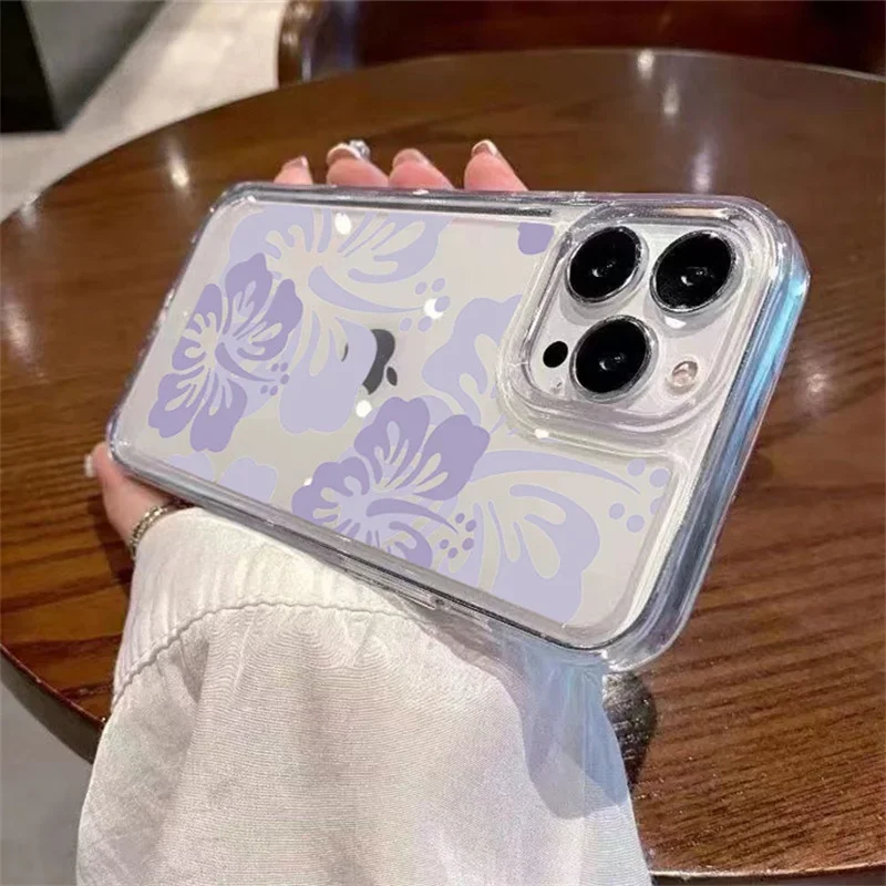 Colorful Hand-Painted Flower Soft Cover Phone Case