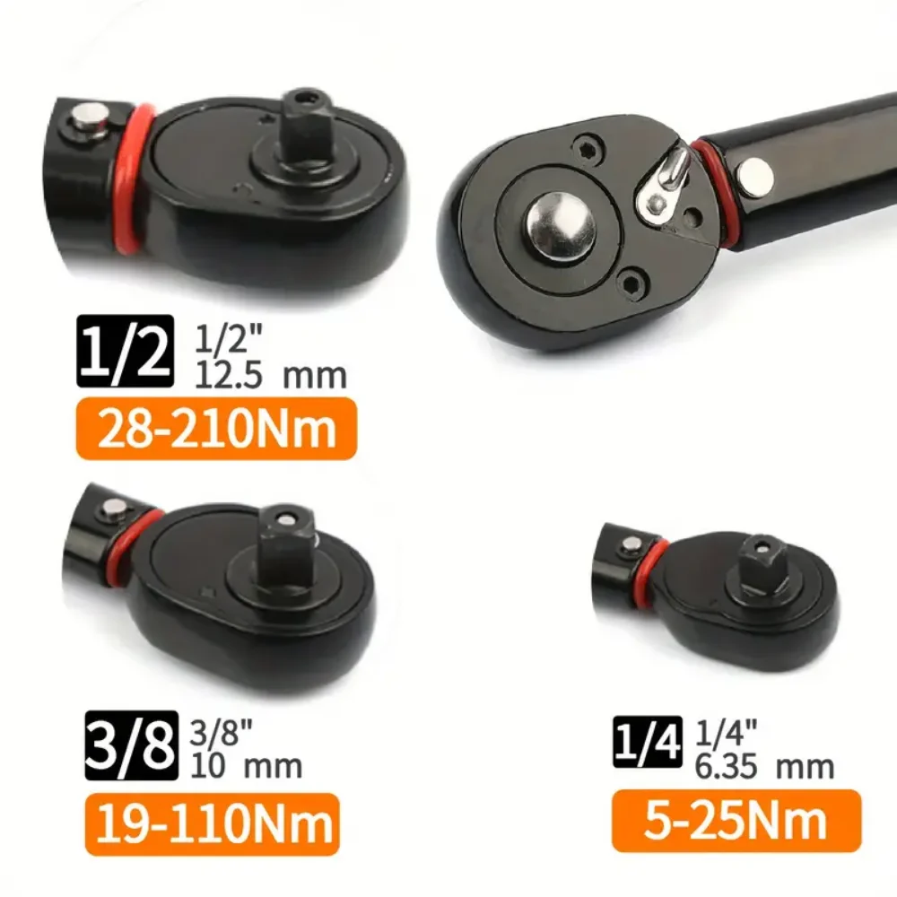 Description Picture 6 of itemTorque Wrench 1/4" 3/8" 1/2" Car Bicycle Repair Square Ratchet Spanner Dinamometric Key Adjustable Precise Preset Hand Tool