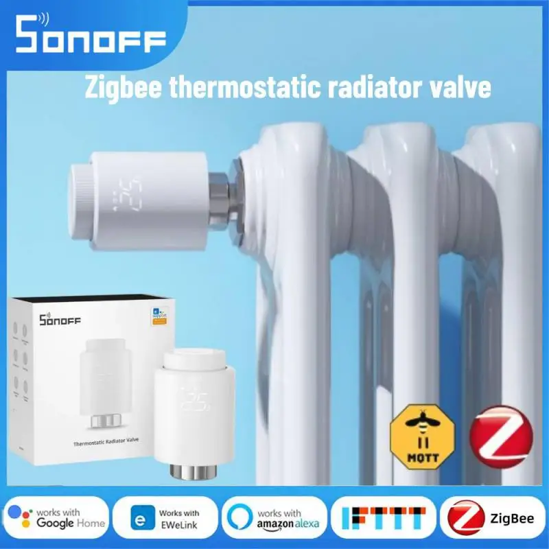 Sonoff TRVZB Valvola Termostatica Per Radiatori. Termostato Intelligente Con Funzionalit&agrave; App, Termostato Zigbee Richiede Hub Zigbee 3.0, Compatibile Con Alexa/Home Assistant, 6 Adattatori. - Canale Group