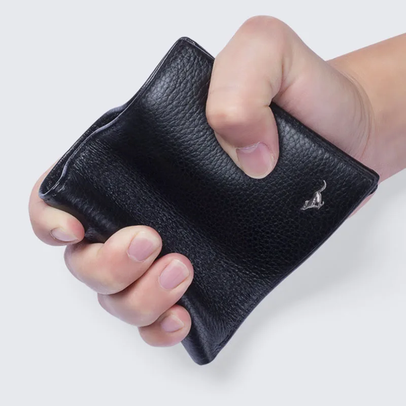 Septwolves Luxury Brand Men Wallet Original Genuine Leather Slim Bifold Card Holder Purse Wallet 2