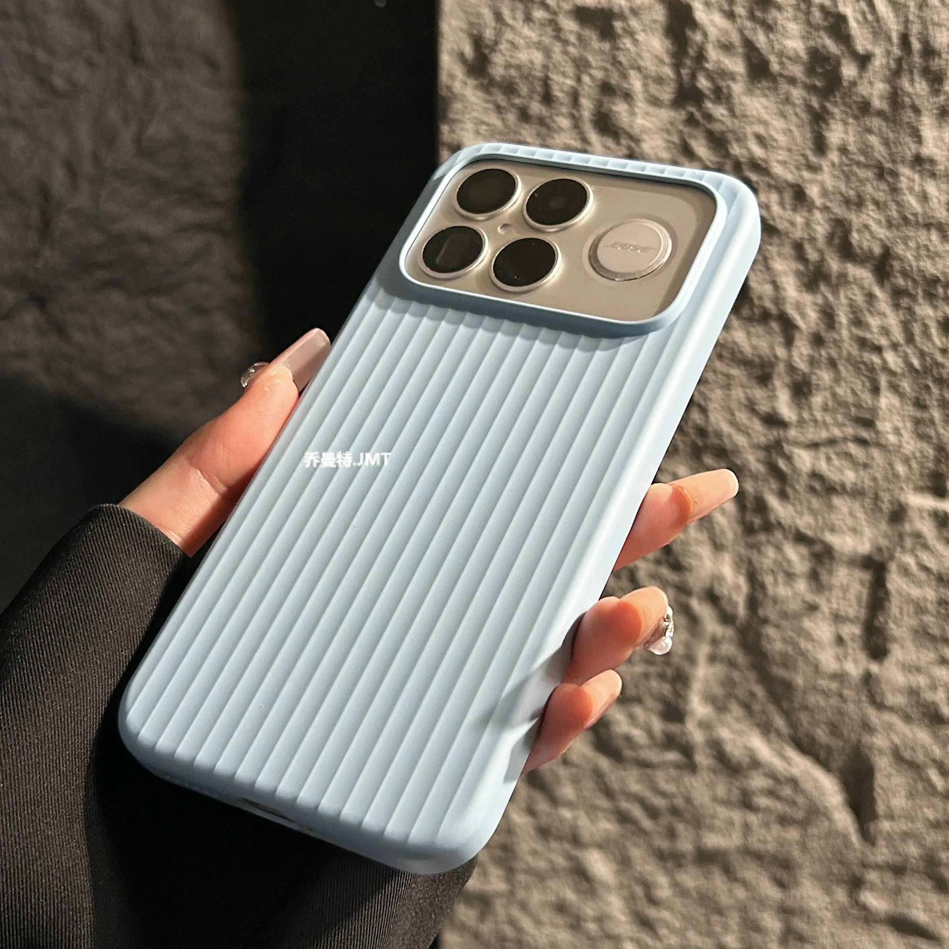 Luxury Matte Metal Button Shockproof Hard Back Cover Case