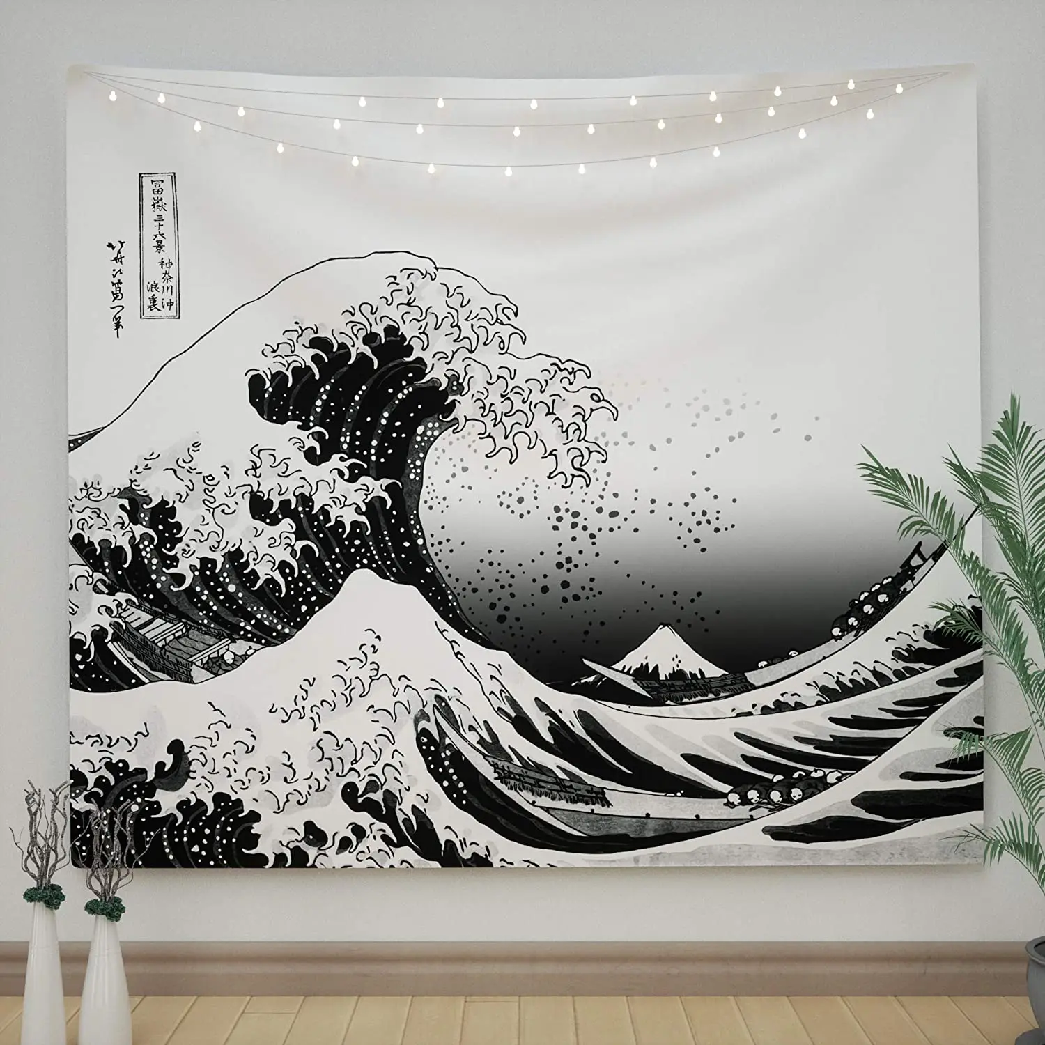 Japanese Kanagawa Big Wave Tapestry Psychedelic Tapestry Teen Indie Room Decor Macrame Wall Hanging Large Fabric Wall tapestry decorations
