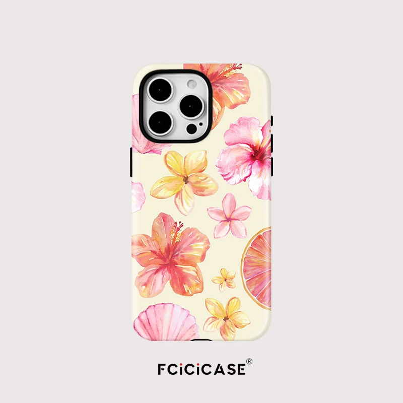Luxury Magnetic Shockproof Magsafe Flower Pattern Phone Case