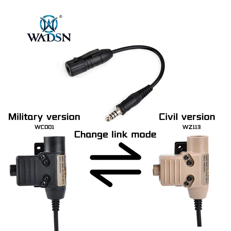 Tactical Headset Walkie Talkie Adapter