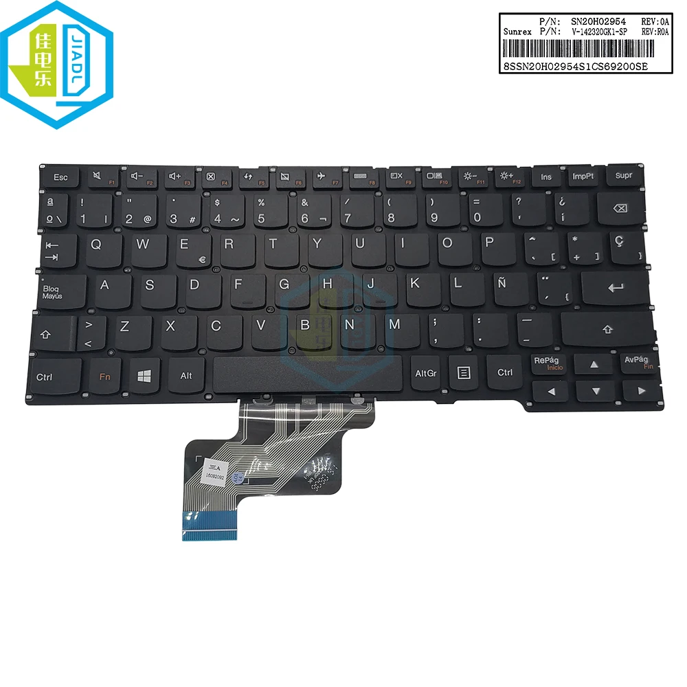 Teclado Portátil para Lenovo Yoga Latim e Espanhol 30011ibr 300-11iby Flex 3-1120 Sn20h02922 V-142320gk1 Novo