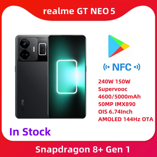 Global Version Realme GT3 Snapdragon 8+ Gen1 6.74 144Hz 1.5K Ultra AMOLED  16GB RAM