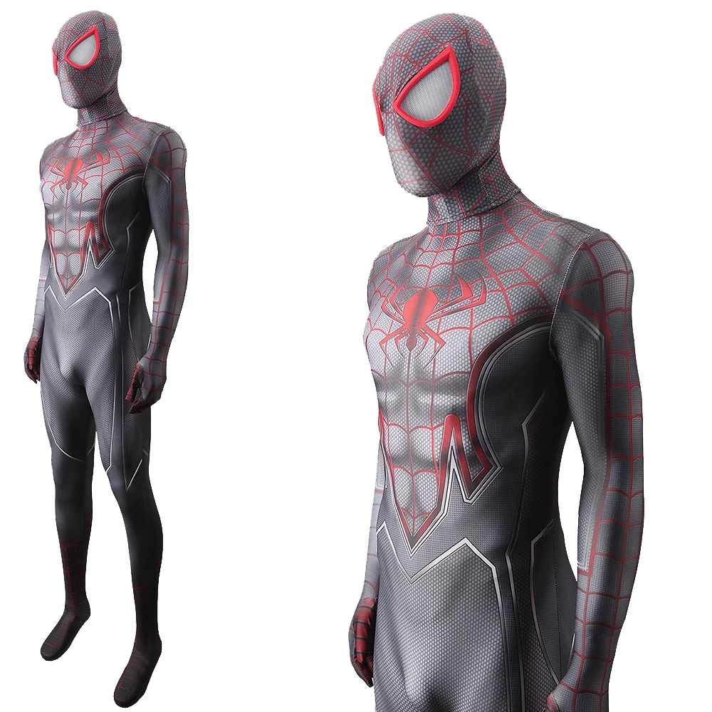 Marvel-Inspired Miles Morales Spider-Man: Into the Spider-Verse Spandex Bodysuit for Adults