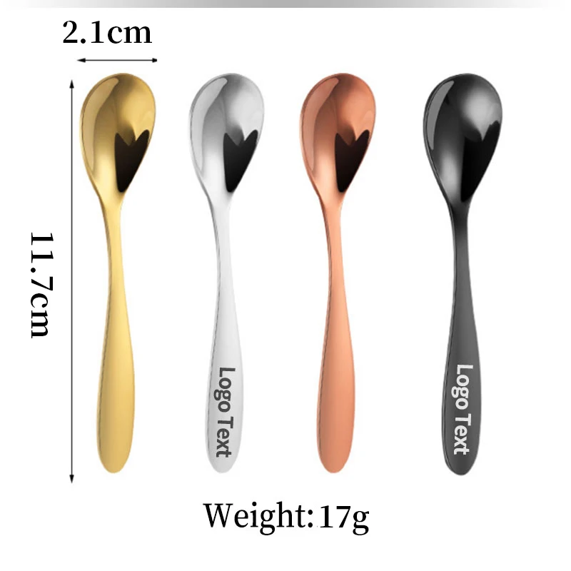 10pcs tea spoon coffee spoon dessert ice cream spoon tableware Tools free customization