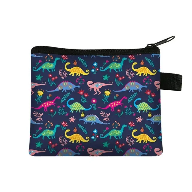 4 Portamonete Con Cerniera A Tema Dinosauro – Simpatici Portachiavi Animaletto Per Bambini E Ragazze – Mini Portafoglio Per Monete E Piccoli Oggetti