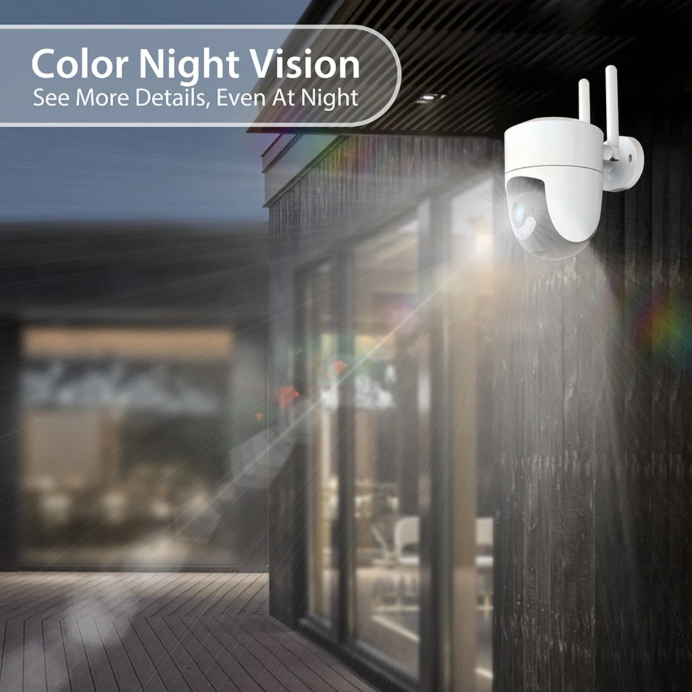 투야 5MP HD H.265 PTZ WiFi IP 카메라 8채널 무선 10.1인치 LCD 모니터 NVR 키트 가정용 보안 비디오 감시 카메라 시스템