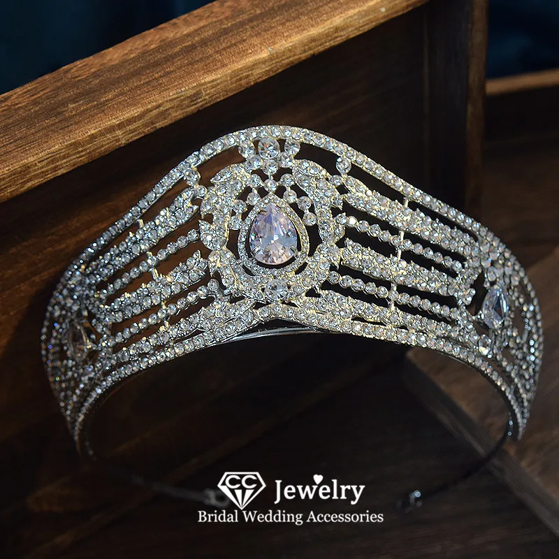 

CC короны для свадьбы женские аксессуары повязки на голову для невесты обручальные украшения для волос женская форма тиары подарки HS112