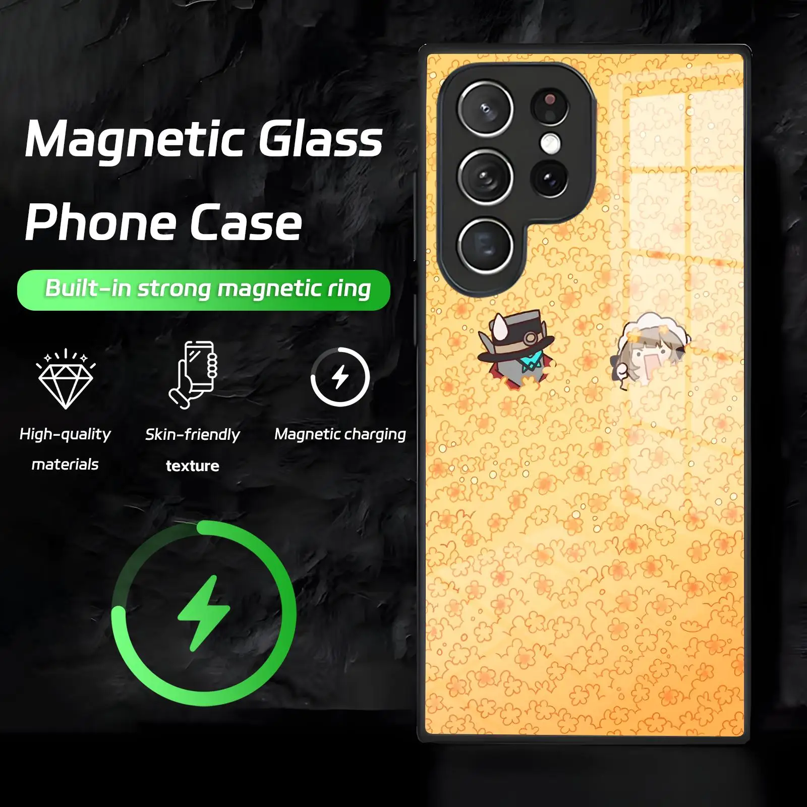 Genshin Impact Sandrone Magnetic Glass Phone Case