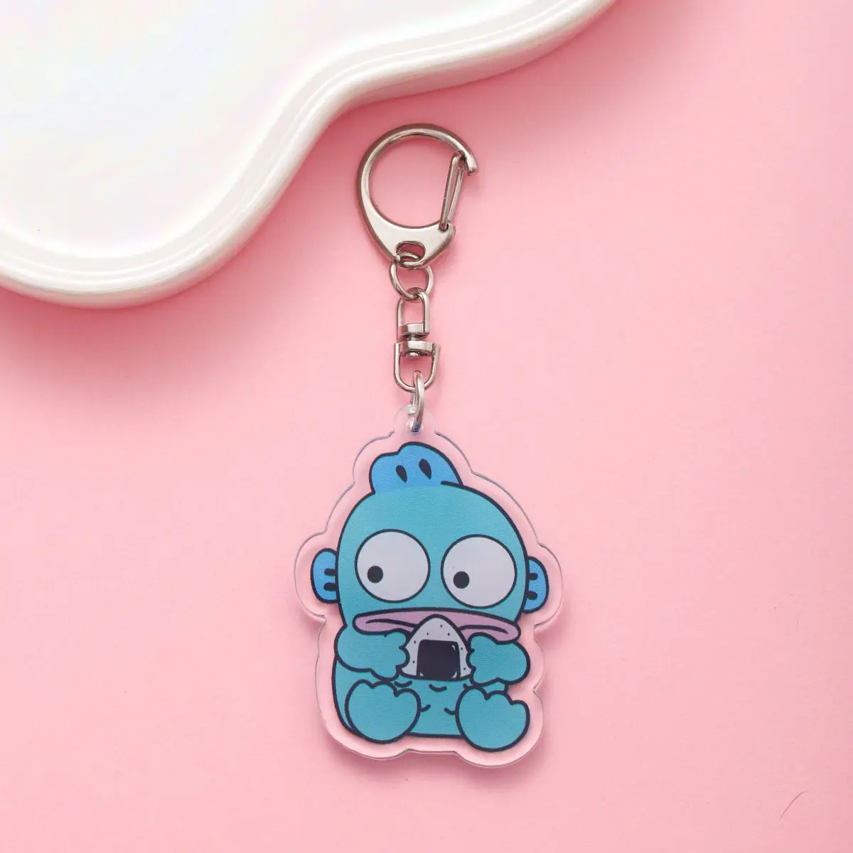 Anime Hangyodon Acrylic keychain accessaries Cartoon funny Bag Pendant Gift cute bag charm Car Keyring Friends Fans Gifts anime keychain pendant anime keychain
