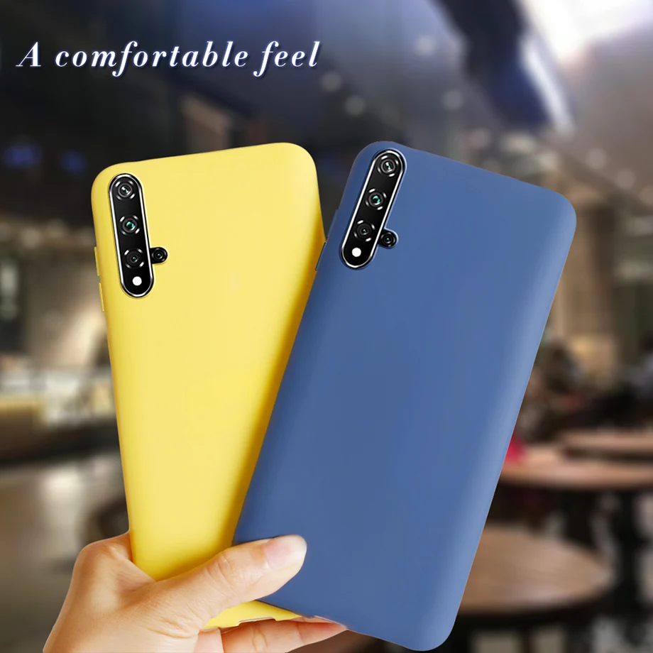 kwmobile Case Compatible with Huawei Nova 5T Case - Soft Slim Protective  TPU Silicone Cover - Light Lavender