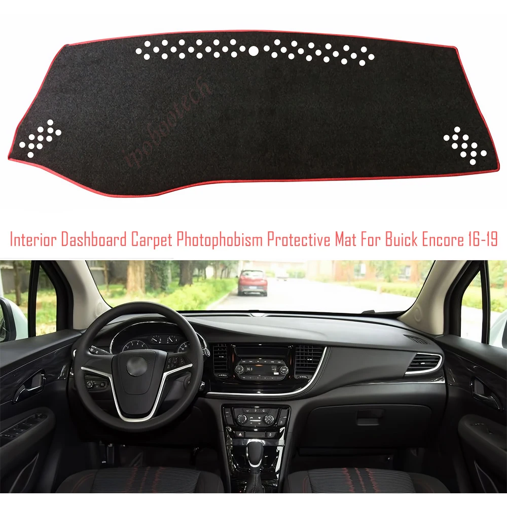 

Interior Dashboard Carpet Photophobism Protective Pad Mat For Buick Encore 2016-2019