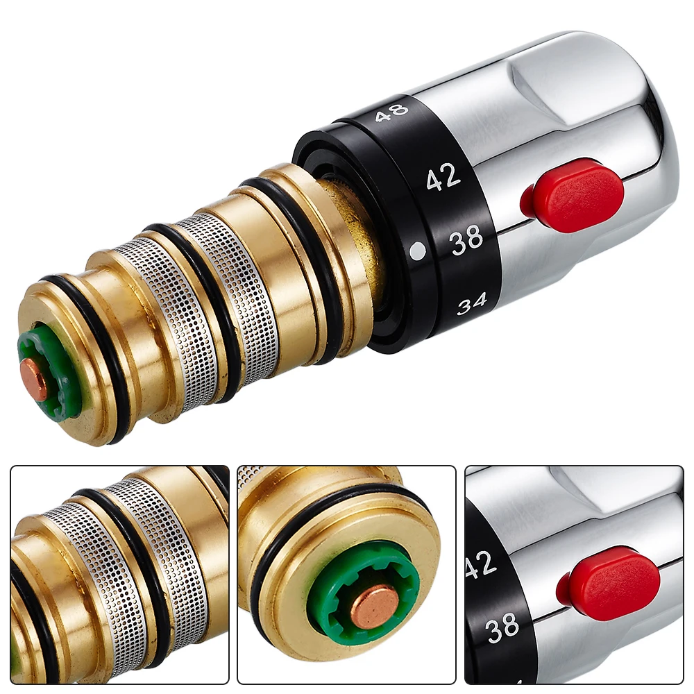 Brass Thermostatic Mixing Water Valve Kitchen Basin Faucet Constant Water Temperature Bath Shower Faucet Valve Mixer Tap