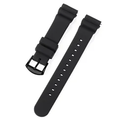 Soft Silicone Waterproof Diving Watchband - 20/22mm Sport Wristband - 22mm (Black - Black)