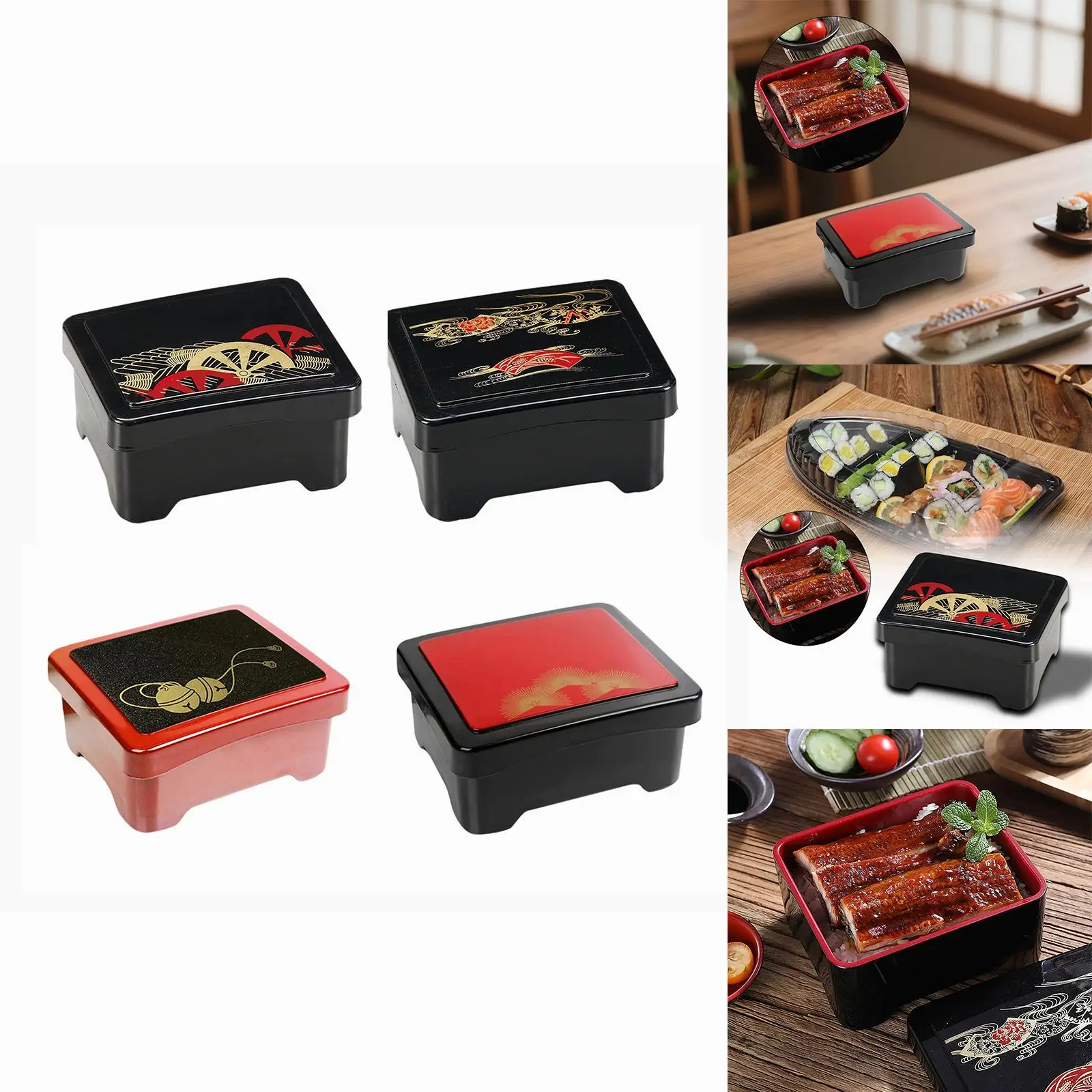 Unadon Box Airtight Lid Reusable Sushi Container Food Container Japanese Lunch Box for Dinner Sushi Dried Fruit Dessert Travel Unadon Box Airtight Lid Reusable Sushi Container Food Container Japanese Lunch Box for Dinner Sushi Dried Fruit Dessert Travel