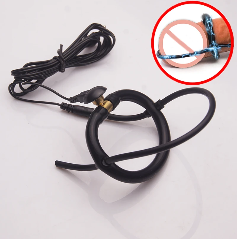 BDSM Electro Sex for Men Masturbation Electric Shock Electrosex Penis Ring Electrostimulation Urethral Toys E stim Glans Trainer electro sex toys electric sex toys penis rings