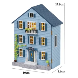 DIY Miniature Dollhouse Kit with Furniture and Lighting - Pink Princess Villa Architecture Set (D-031)