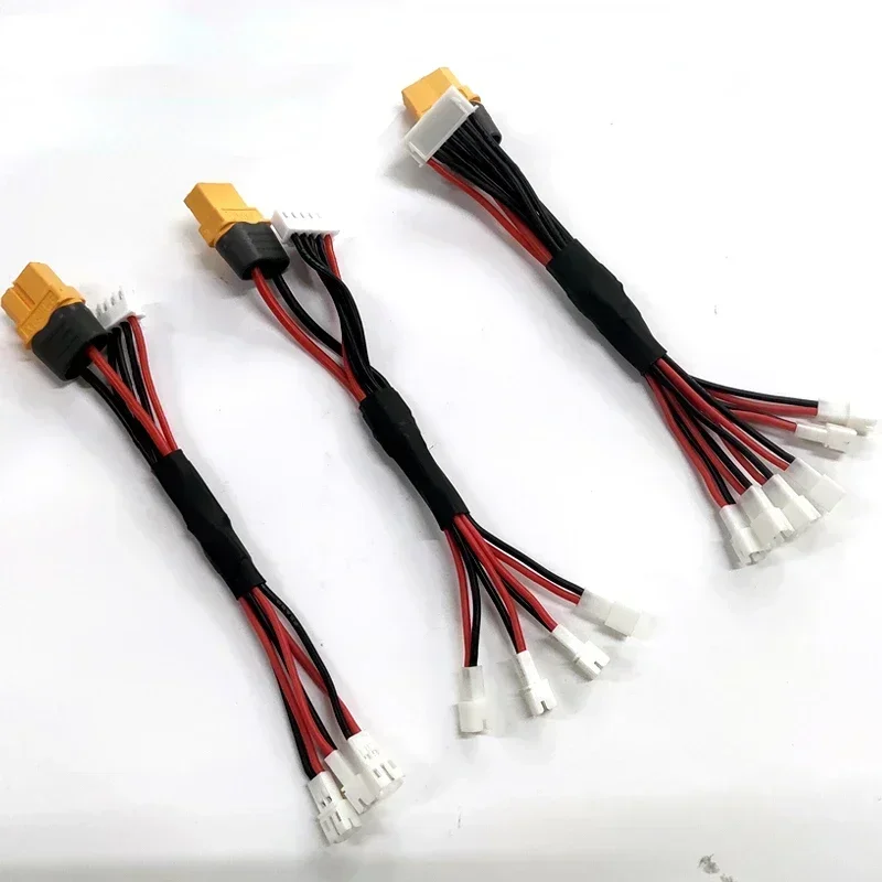 Détail des connecteurs drone FPV micro 4 plugs PH2.0 avec câbles colorés
