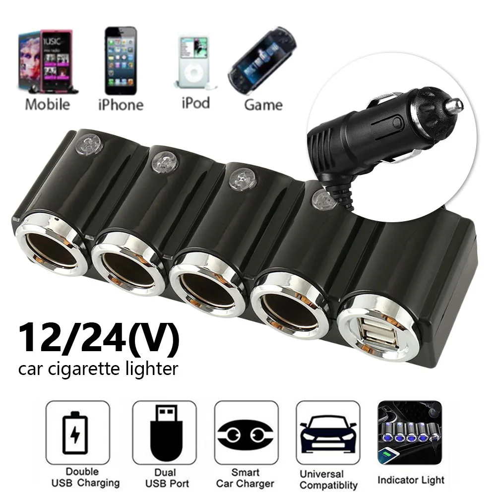 DC 12V/24V 4  ڵ ڵ ð   й    Ʈ   USB Ʈ 