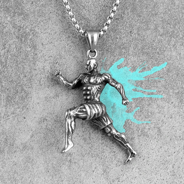 Runner-collares de culturismo para hombre, colgantes de para novio, joyería de acero inoxidable, regalo creativo, venta al por _ - AliExpress Mobile