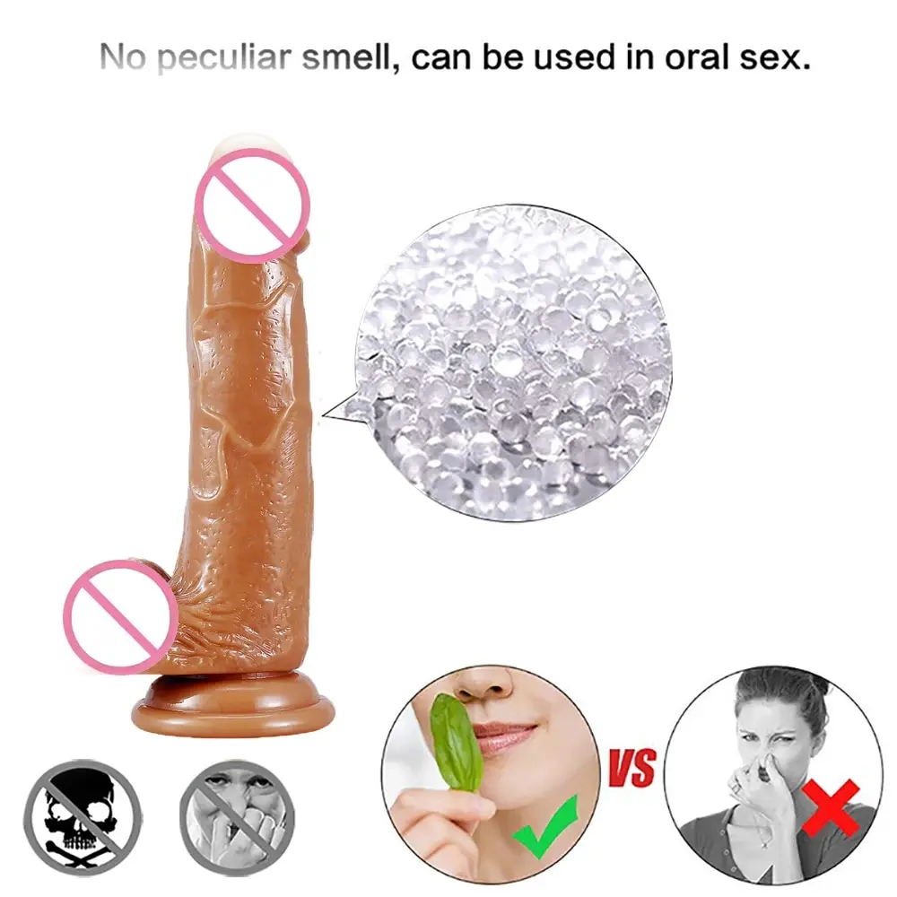 Sex Toys Realistic Silicone Dildo Sucker Soft Women Masturbator Female Vagina Massage Anal Plug