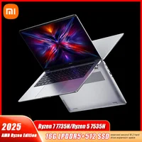 New 2025 Book Pro 14/16 Laptop Ryzen R5 7535H/R7 7735H 8Core 16G DDR5+512G SSD AMD 680M/660M Graphics Notebook PC 1
