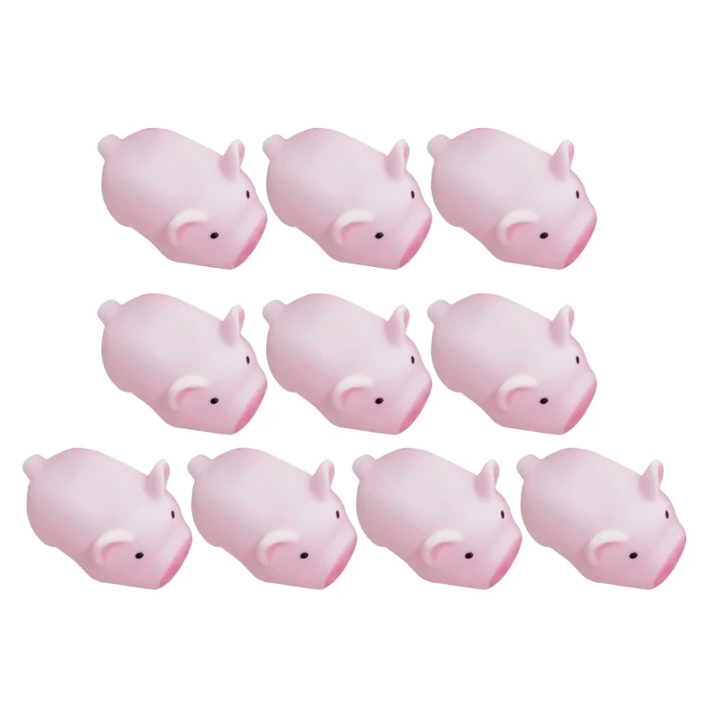 

Pack of 10 Funny Pig Squeeze Toy Squeaky Sound Squeaker Pig Toy for Adult Kids Antistress Vents Decompression Toy