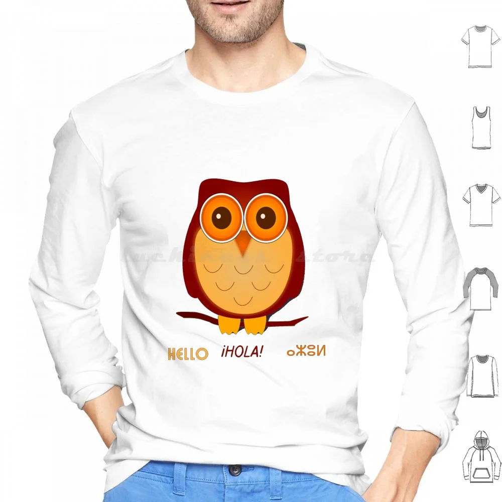 Hello Owl Felpa Con Cappuccio In Cotone Manica Lunga Duolingo Duolingo Inglese Netbook Impara Duolingo Transperiat Duolingo Netbook Duolingo Strak