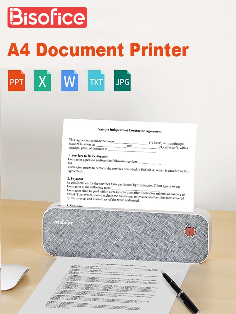 Papel térmico A4 Compatible con impresora térmica PeriPage A40, secado  rápido, perfecto para impresión de páginas web de notas de recibo de imagen  - AliExpress