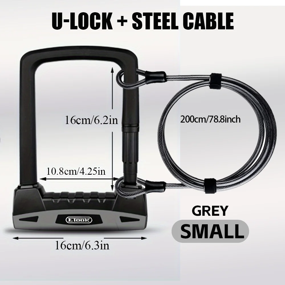 Grey U Cable Lock-S