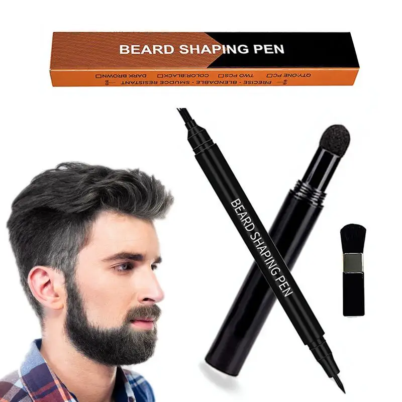 

Double-ended Beard Pen Waterproof And Longlasting Beard Pencil Creates Natural Finish Men Beard Filler Pen Kit Enhance Facial