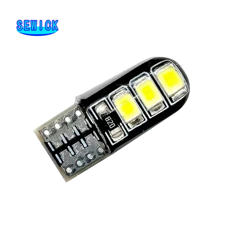 100pcs  T10 Ǹ ̽ 6 SMD LED ڵ    W5W WY5W 6LED 6SMD   ̵    12V