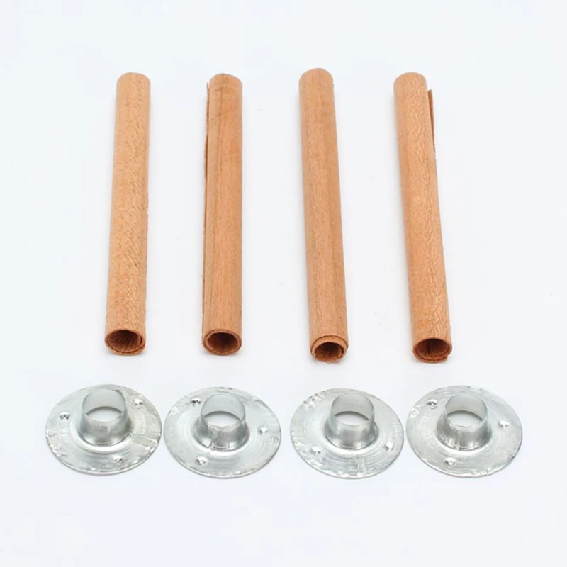 5pcs 50-95mm Cylindrical Wooden Candle Wicks Set Wood Candle Cores Base DIY Making Craft Soy Parffin Wax Wick candle wicks candle wick
