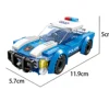 DIY Building Block Police Car Toy Set Creative Educational Patrol Vehicle  for Kids Fun Assembly Puzzle Playset 5