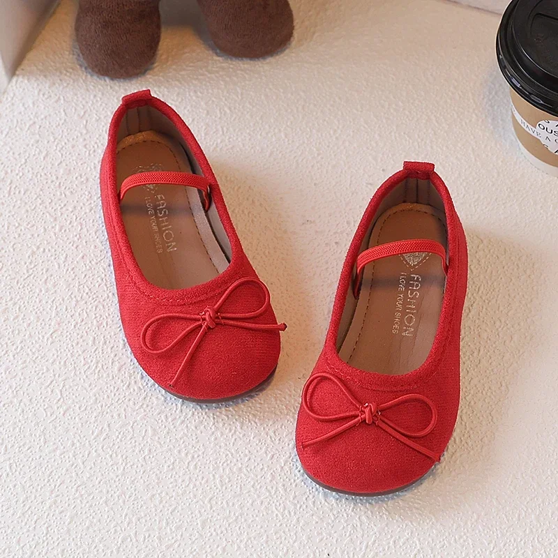 2025 Kinder Lederschuhe für Mädchen Frühling Herbst Neue Mode Koreanischen Stil Weichen Boden Anti-rutschig Vielseitig Prinzessin Wohnungen – Detail 5