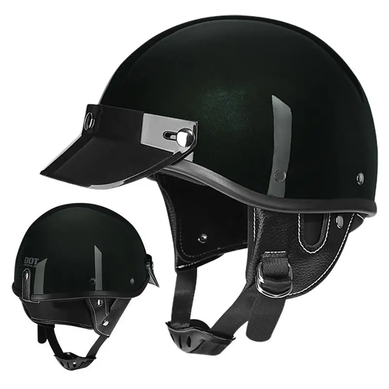 

Motorcycle Helmets Retro Half Face Helmet Lightweight Safety Head Covers Quick Release Buckle Head Hats Motorbike Accessories