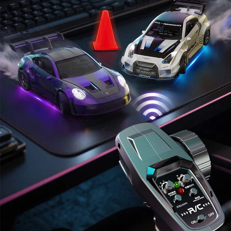 1:43 RC 4wd Drift Alloy Car With Gyro Alloy Remote Control Car Toy Gift For Children Boys Christmas Halloween Gifts