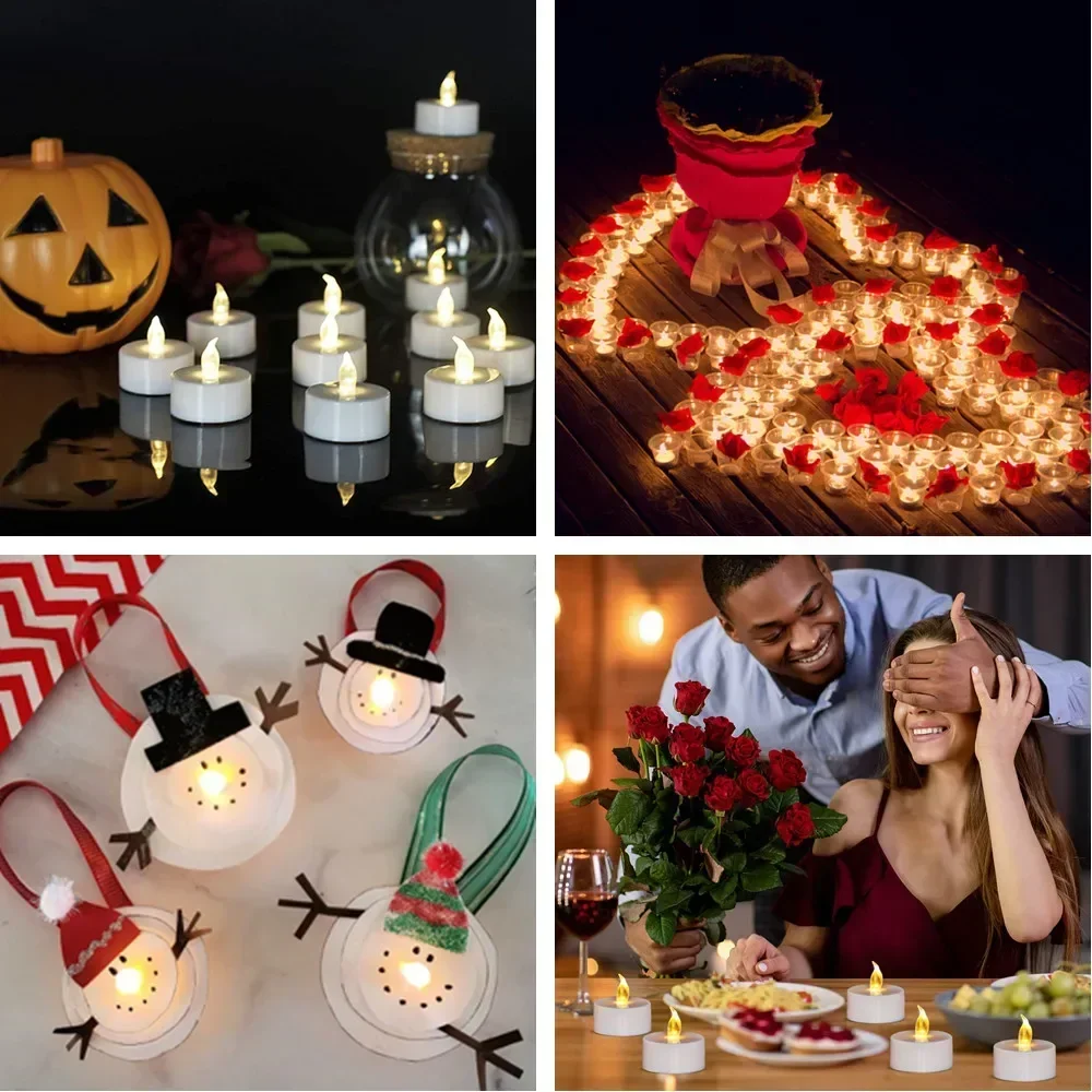 Tea Light Candles Battery Operated With Remote Control 12/24Pack Flameless Flickering LED Realistic and Bright Electric