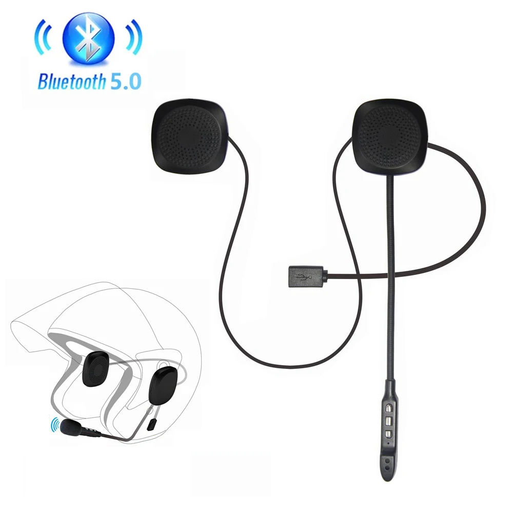 Bluetooth 5.0 Moto Helmet Headset Wireless Stereo Handsfree Earphone