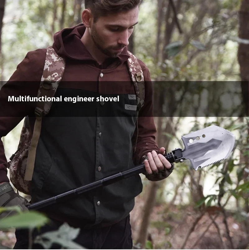 Multi Functional Folding Shovel Set Outdoor Camping Supplies Survival Equipment Toolbox Soldier Winter Snow Shovel Garden Tools 6