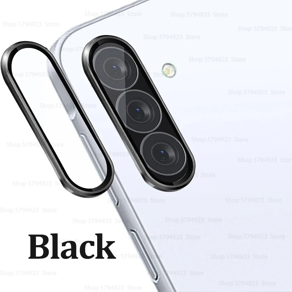 Premium Back Lens Glass Case with Metal Alloy Ring Protector Film