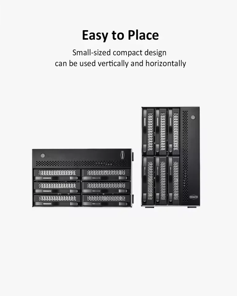 TERRAMASTER T6-423 6베이 NAS-쿼드코어 CPU 4GB DDR4, 2.5GbE 포트x 2를 탑재한 SMB용 고성능 네트워크 스토리지 서버(디스크 미포함)